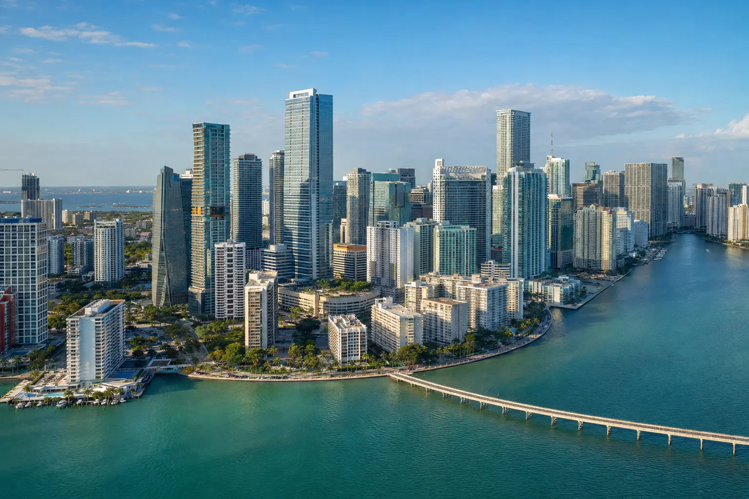 Brickell and Downtown Miami skyline